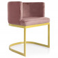 Chaise Design en Velours "Noemy" 75cm Rose|Chaise|Paris Prix