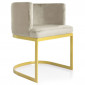 Chaise Design en Velours "Noemy" 75cm Taupe|Chaise|Paris Prix
