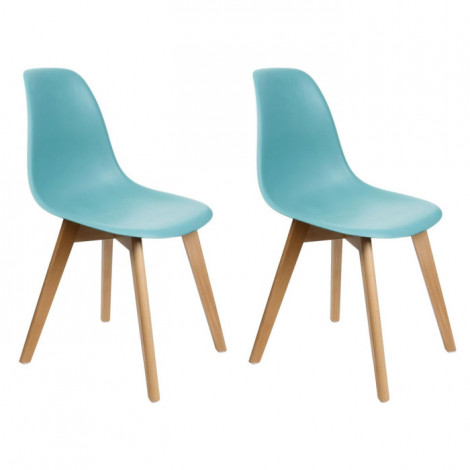 Lot de 2 Chaises Scandinave "Coquil" 82cm Bleu|Chaise|Paris Prix