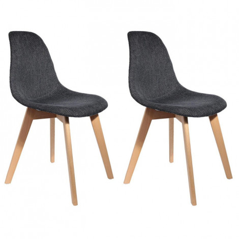 Lot de 2 Chaises Design "Maille" 85cm Noir|Chaise|Paris Prix