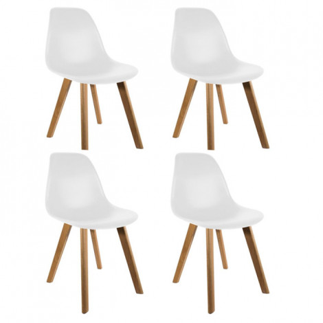 Lot de 4 Chaises Scandinave "Atun" 86cm Blanc|Chaise|Paris Prix