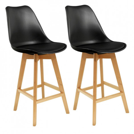 Lot de 2 Chaises de Bar "Californie" 105cm Noir|Chaise|Paris Prix