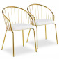 Lot de 2 Chaises Design "Comado" 77cm Blanc|Chaise|Paris Prix