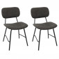 Lot de 2 Chaises Design "Taylor" 78cm Gris & Noir|Chaise|Paris Prix