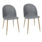 Lot de 2 Chaises Scandinave "Bergen" 81cm Gris|Chaise|Paris Prix
