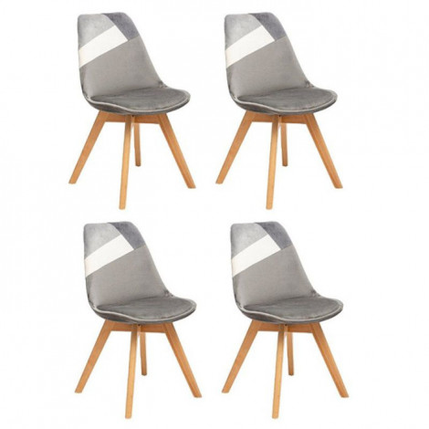 Lot de 4 Chaises Design "Baya" 81cm Gris|Chaise|Paris Prix