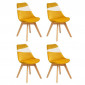 Lot de 4 Chaises Design "Baya" 81cm Ocre|Chaise|Paris Prix