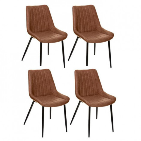 Lot de 4 Chaises Design "Olwen" 81cm Naturel|Chaise|Paris Prix