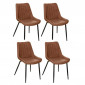 Lot de 4 Chaises Design "Olwen" 81cm Naturel|Chaise|Paris Prix
