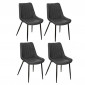 Lot de 4 Chaises Design "Olwen" 81cm Gris|Chaise|Paris Prix