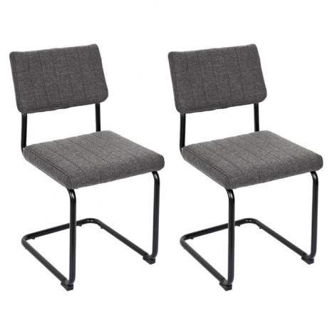 Lot de 2 Chaises "Alban" 84cm Gris Chiné|Chaise|Paris Prix