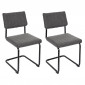 Lot de 2 Chaises "Alban" 84cm Gris Chiné|Chaise|Paris Prix