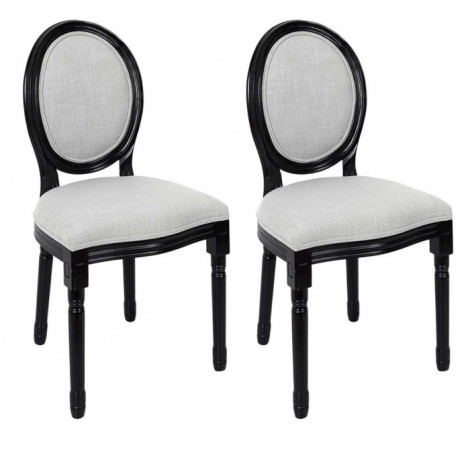 Lot de 2 Chaises Design "Eleonor" 96cm Noir & Gris|Chaise|Paris Prix