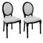 Lot de 2 Chaises Design "Eleonor" 96cm Noir & Gris|Chaise|Paris Prix
