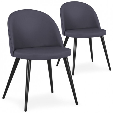 Lot de 2 Chaises Scandinaves "Morro" 78cm Gris|Chaise|Paris Prix