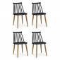 Lot de 4 Chaises Scandinaves "Estelle" 77cm Noir|Chaise|Paris Prix