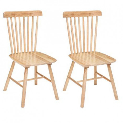 Lot de 2 Chaises en Bois "Isabel" 87cm Naturel|Chaise|Paris Prix
