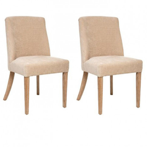 Lot de 2 Chaises Design "Livia" 89cm Beige Lin|Chaise|Paris Prix