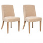 Lot de 2 Chaises Design "Livia" 89cm Beige Lin|Chaise|Paris Prix