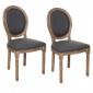 Lot de 2 Chaises Design "Cleon" 96cm Gris|Chaise|Paris Prix