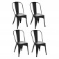 Lot de 4 Chaises Design "Niko" 85cm Noir|Chaise|Paris Prix