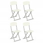 Lot de 4 Chaises Pliantes "Assise" 83cm Blanc|Chaise|Paris Prix