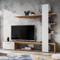 Ensemble Meuble TV Design "Eko" 190cm Naturel & Blanc|Meuble TV|Paris Prix