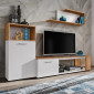 Ensemble Meuble TV "Maze I" 200cm Blanc & Naturel|Meuble TV|Paris Prix