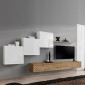 Ensemble Meuble TV "Switch Lamel X" 330cm Naturel & Blanc|Meuble TV|Paris Prix
