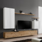 Ensemble Meuble TV "Switch Lamel II" 270cm Naturel & Blanc|Meuble TV|Paris Prix