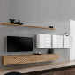 Ensemble Meuble TV "Switch Lamel VII" 340cm Naturel & Blanc|Meuble TV|Paris Prix