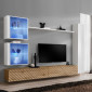 Ensemble Meuble TV "Switch Lamel XVIII" 280cm Naturel & Blanc|Meuble TV|Paris Prix