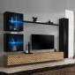 Ensemble Meuble TV "Switch Lamel XVIII" 280cm Naturel & Noir|Meuble TV|Paris Prix