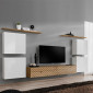 Ensemble Meuble TV "Switch Lamel IV" 320cm Naturel & Blanc|Meuble TV|Paris Prix