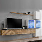 Ensemble Meuble TV "Switch Lamel XIX" 310cm Naturel & Blanc|Meuble TV|Paris Prix