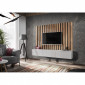 Ensemble Meuble TV "Verti" 180cm Gris & Naturel|Meuble TV|Paris Prix