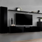 Meuble TV Mural Design "Switch I" 330cm Noir|Meuble TV|Paris Prix