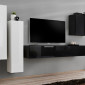 Meuble TV Mural Design "Switch III" 330cm Blanc & Noir|Meuble TV|Paris Prix