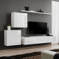 Meuble TV Mural Design "Switch V" 250cm Blanc|Meuble TV|Paris Prix