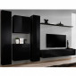 Meuble TV Mural Design "Switch VI" 330cm Noir|Meuble TV|Paris Prix