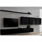 Meuble TV Mural Design "Switch VII" 340cm Noir|Meuble TV|Paris Prix