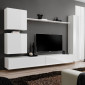 Meuble TV Mural Design "Switch VIII" 280cm Blanc|Meuble TV|Paris Prix