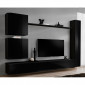 Meuble TV Mural Design "Switch VIII" 280cm Noir|Meuble TV|Paris Prix