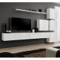Meuble TV Mural Design "Switch IX" 310cm Blanc|Meuble TV|Paris Prix