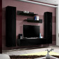Meuble TV Mural Design "Fly I" 260cm Noir|Meuble TV|Paris Prix