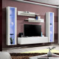 Meuble TV Mural Design "Fly II" 260cm Blanc|Meuble TV|Paris Prix