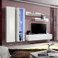 Meuble TV Mural Design "Fly IV" 260cm Blanc|Meuble TV|Paris Prix