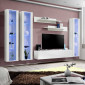 Meuble TV Mural Design "Fly II" 310cm Blanc|Meuble TV|Paris Prix