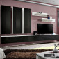 Meuble TV Mural Design "Fly I" 320cm Noir & Blanc|Meuble TV|Paris Prix