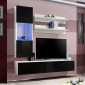Meuble TV Mural Design "Fly III" 170cm Noir & Blanc|Meuble TV|Paris Prix